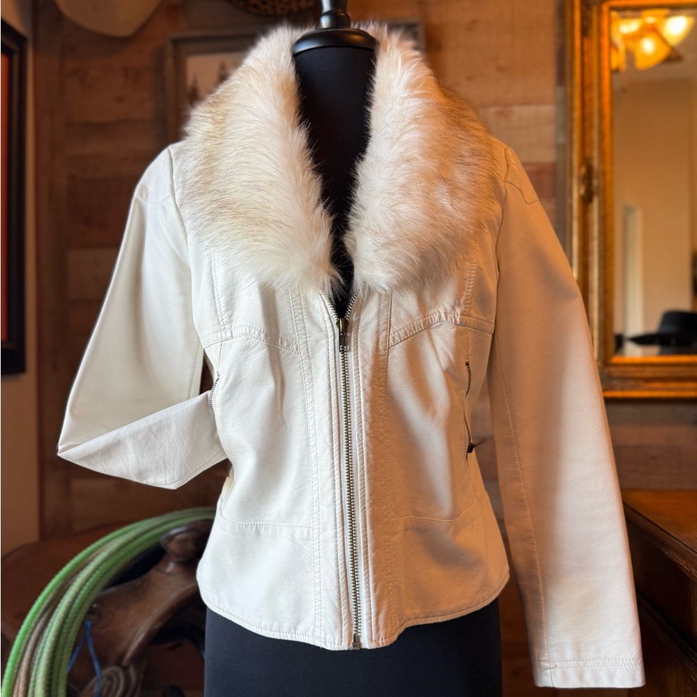 White Moto Jacket